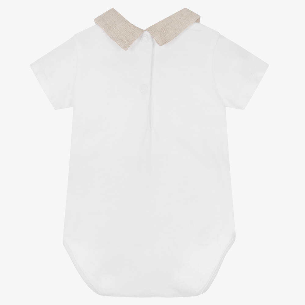 Dr. Kid-Белое боди из хлопкового джерси | Childrensalon Outlet