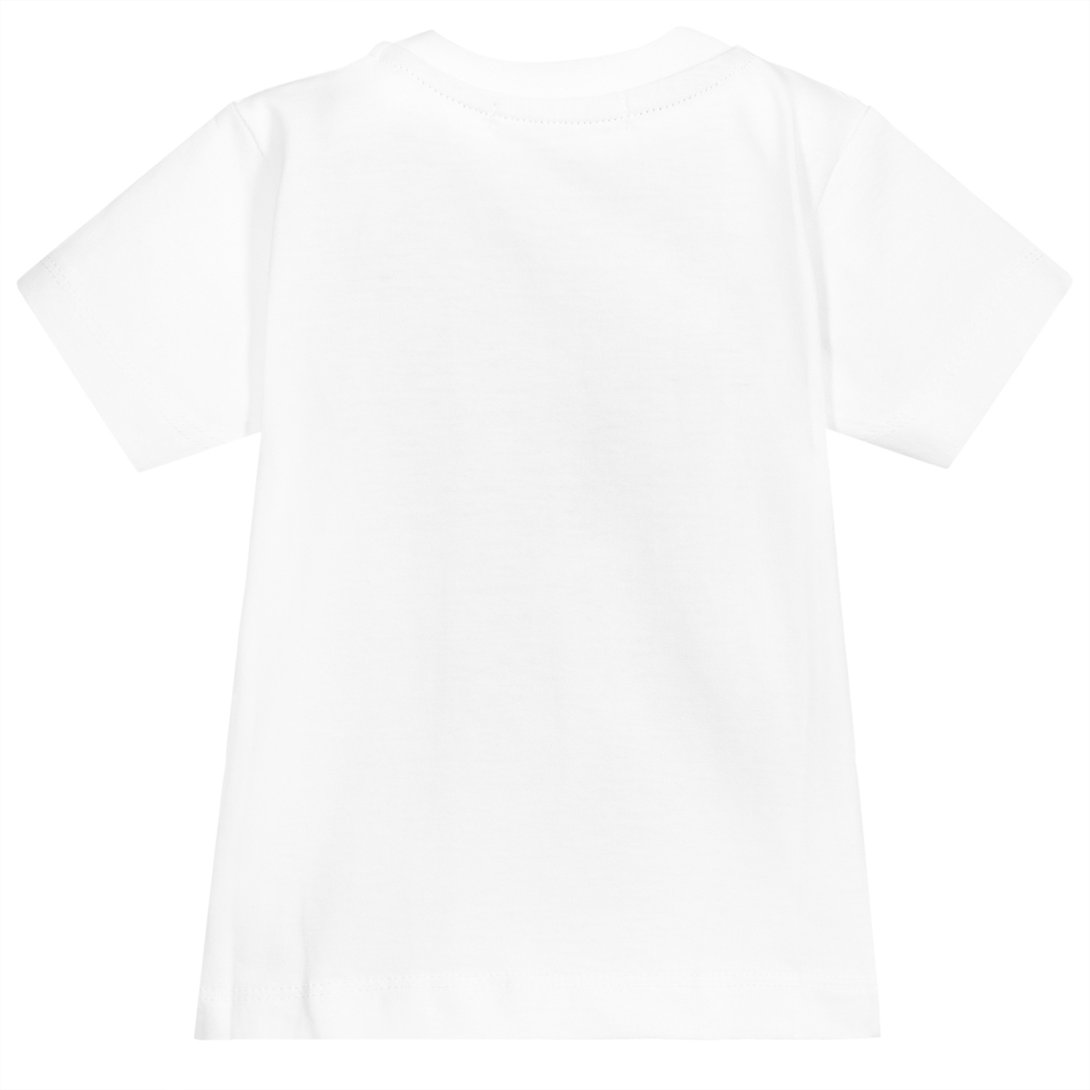 Dr. Kid-Baby Boys White Cotton T-Shirt | Childrensalon Outlet