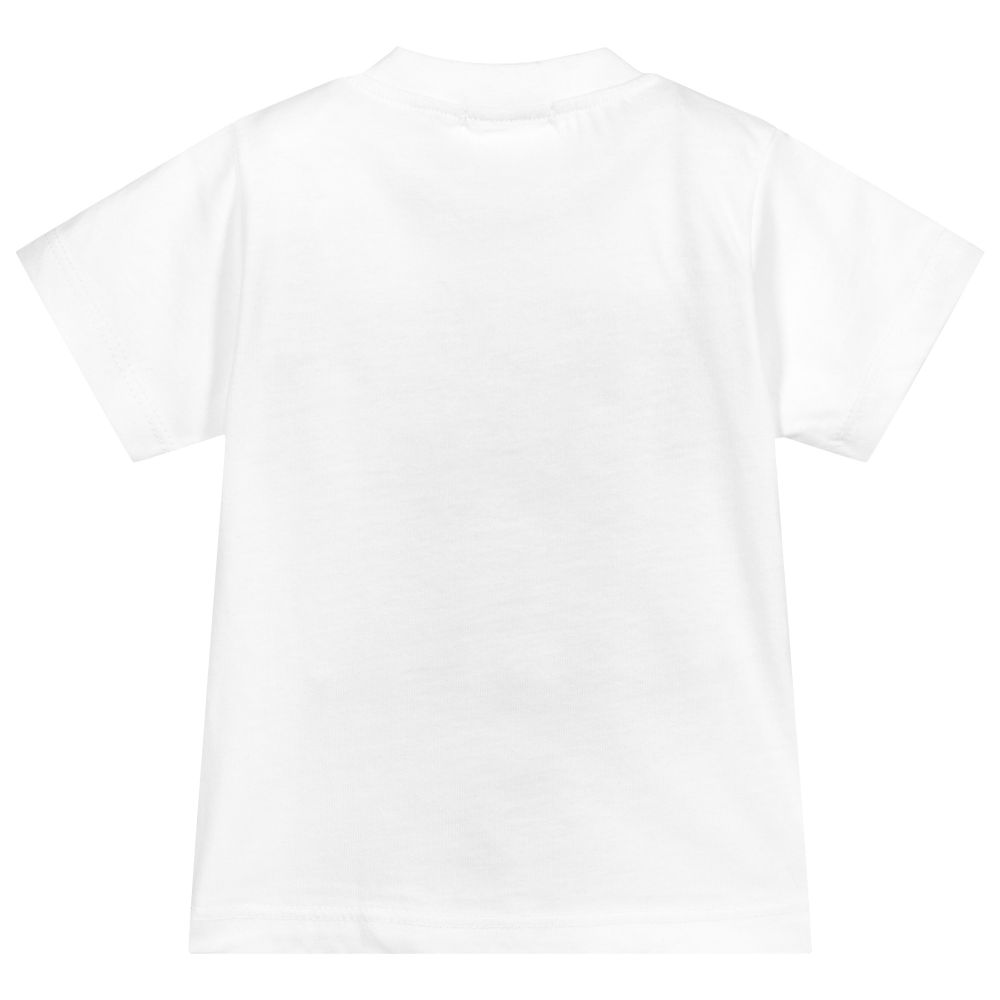 Dr. Kid-Baby Boys White Cotton T-Shirt | Childrensalon Outlet