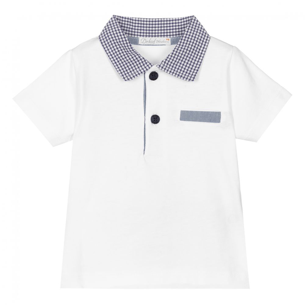 Baby Boys White Polo Shirt