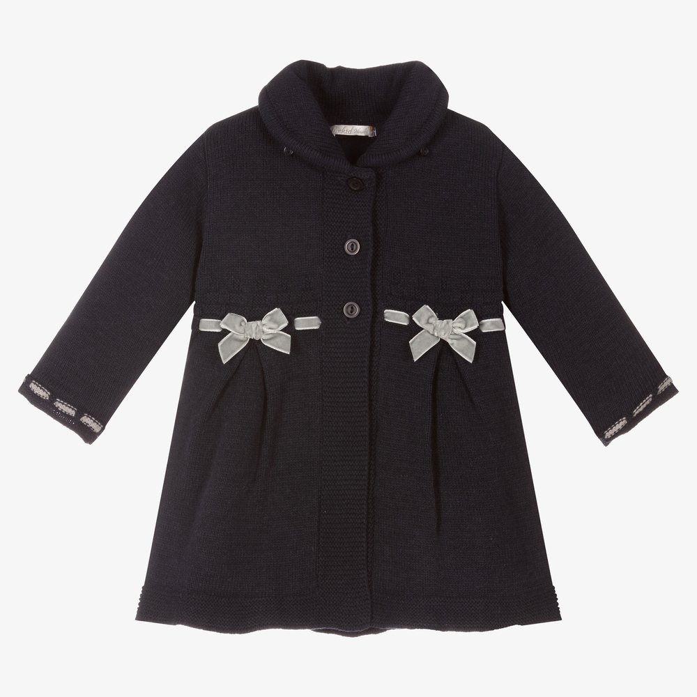 Dr. Kid-Baby Girls Blue Cotton Cardigan | Childrensalon Outlet