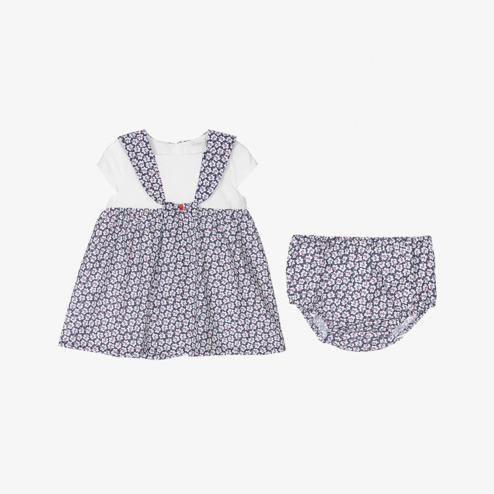 Dr. Kid-Baby Girls Blue Dress Set | Childrensalon Outlet