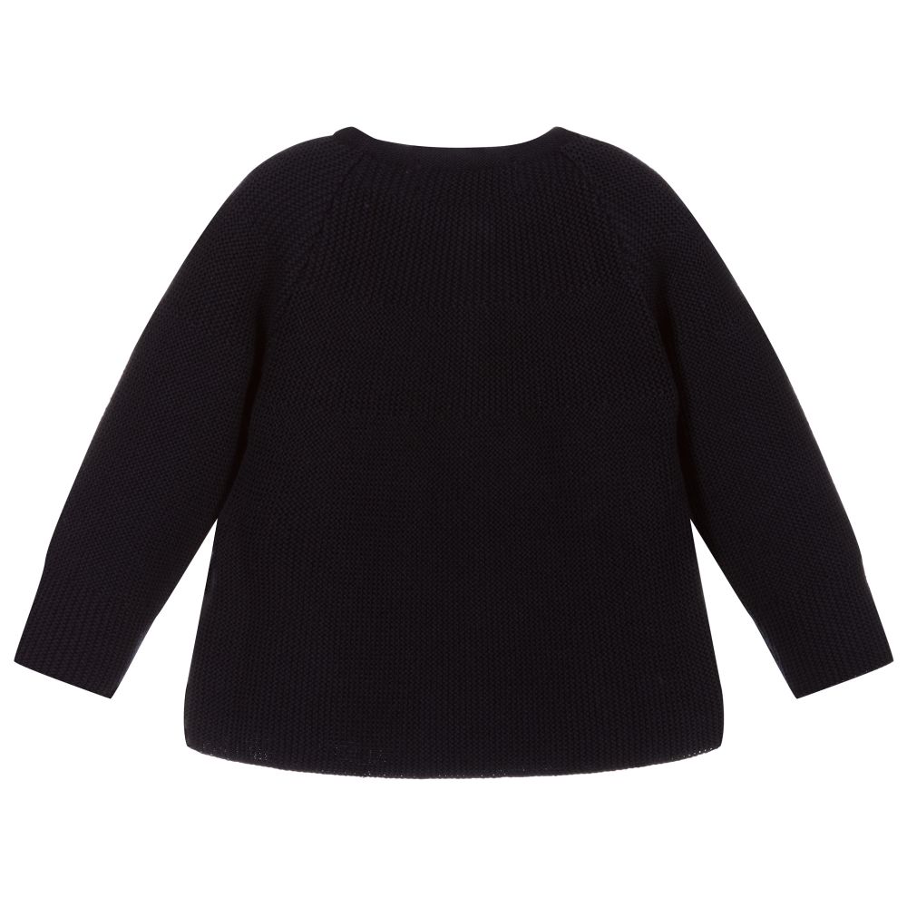 Dr. Kid Baby Girls Blue Knit Cardigan Childrensalon Outlet