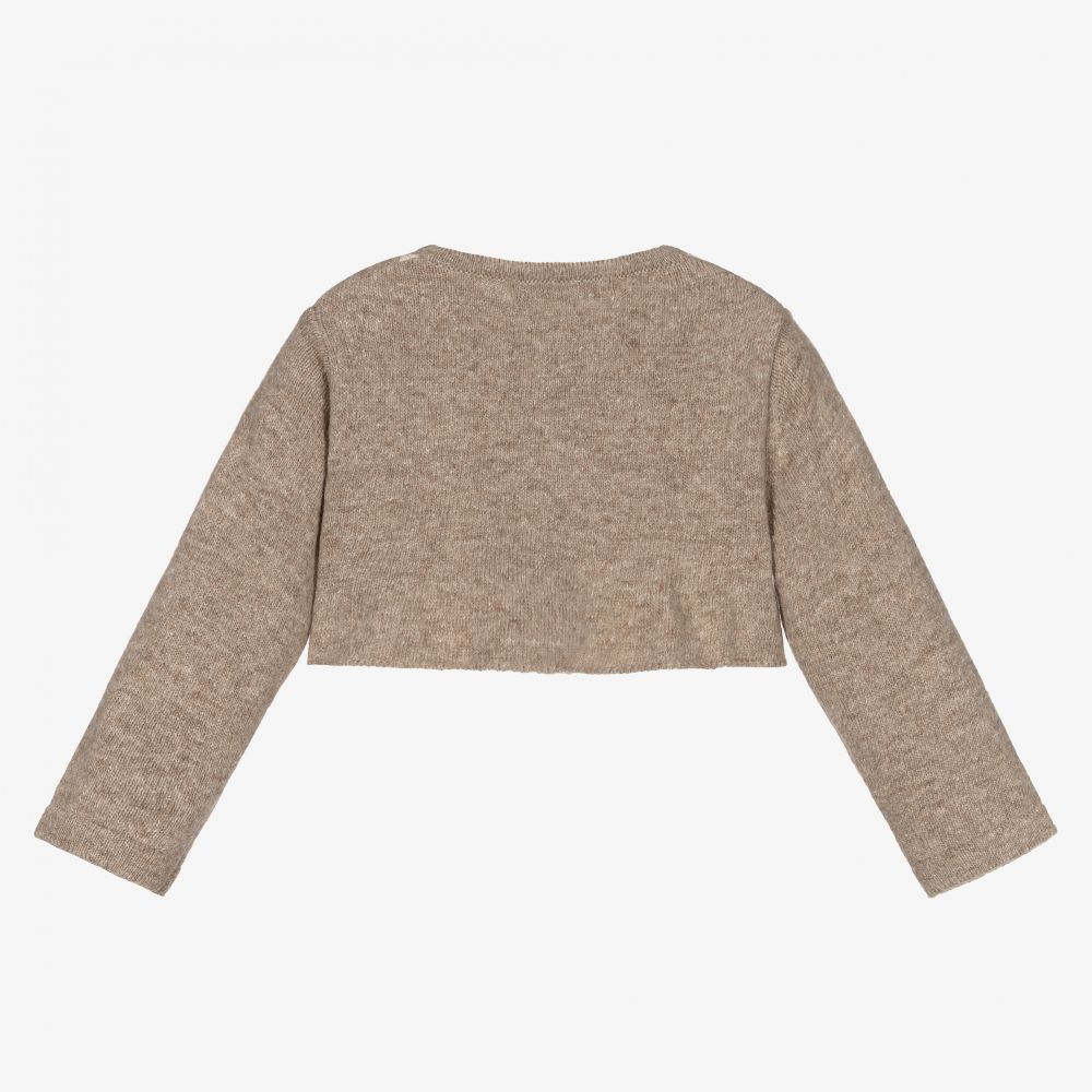 Dr. Kid-Baby Girls Brown Wool Cardigan | Childrensalon Outlet