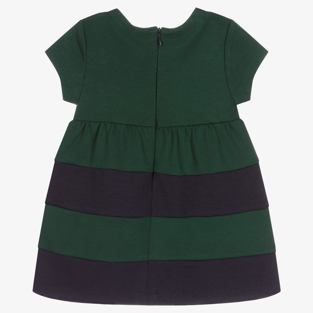 Dr. Kid-Baby Girls Green & Blue Dress | Childrensalon Outlet