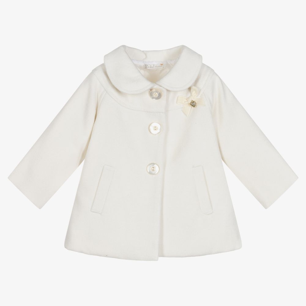 Dr. Kid - Baby Girls Ivory Coat | Childrensalon