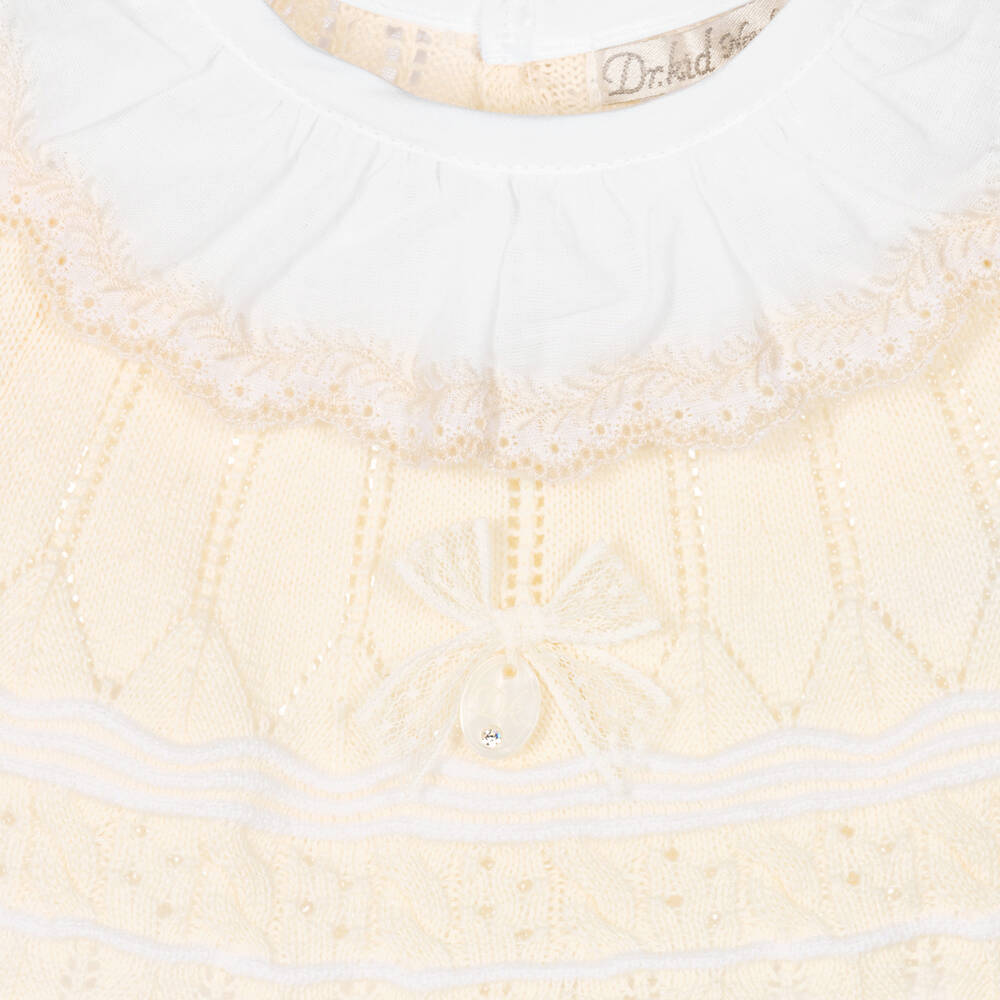 Dr. Kid-Кремово-белое платье из хлопка | Childrensalon Outlet