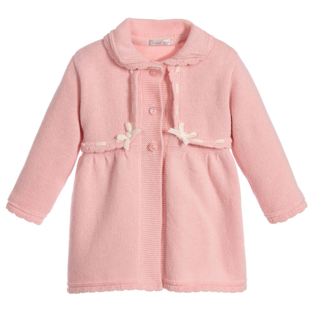 Dr. Kid - Baby Girls Knitted Wool Coat | Childrensalon