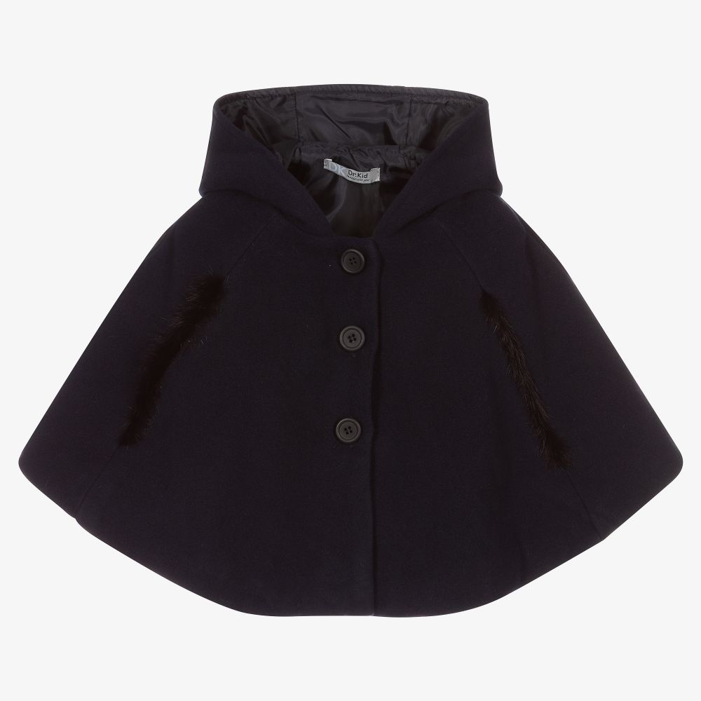 Dr. Kid Baby Girls Navy Blue Cape Childrensalon Outlet