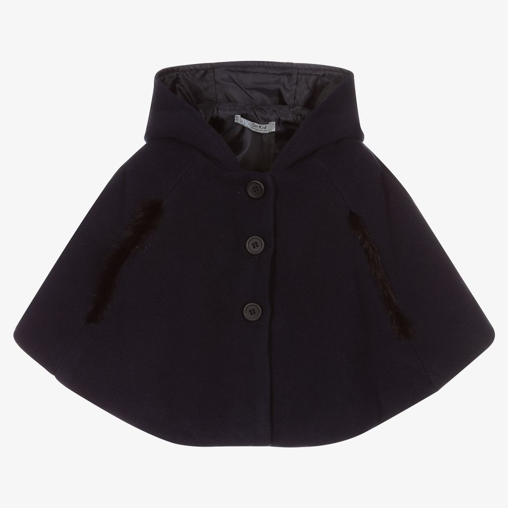 Dr. Kid - Baby Girls Navy Blue Cape | Childrensalon