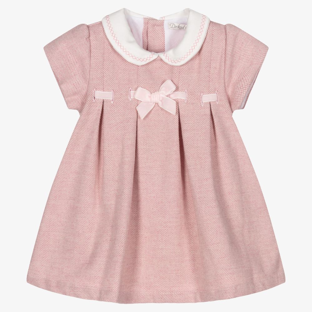 Dr. Kid - Baby Girls Pink Cotton Dress | Childrensalon