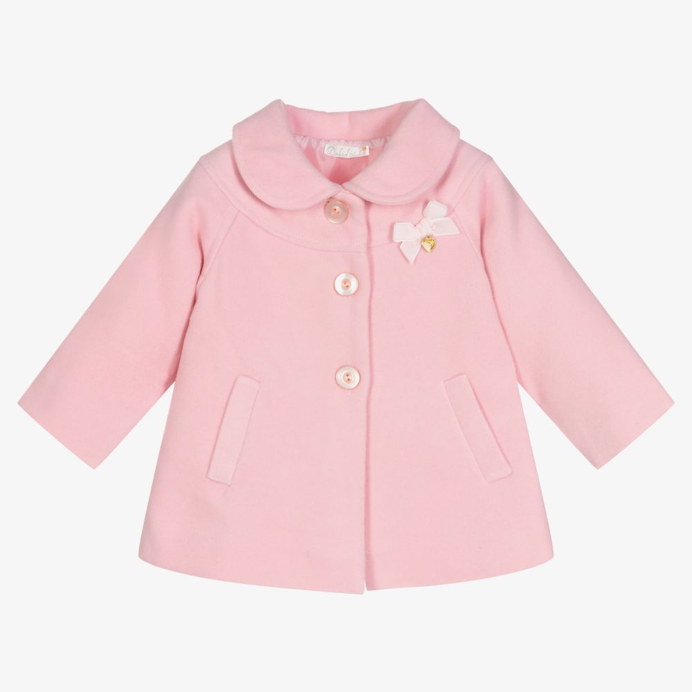 Dr. Kid - Baby Girls Pink Felted Coat | Childrensalon