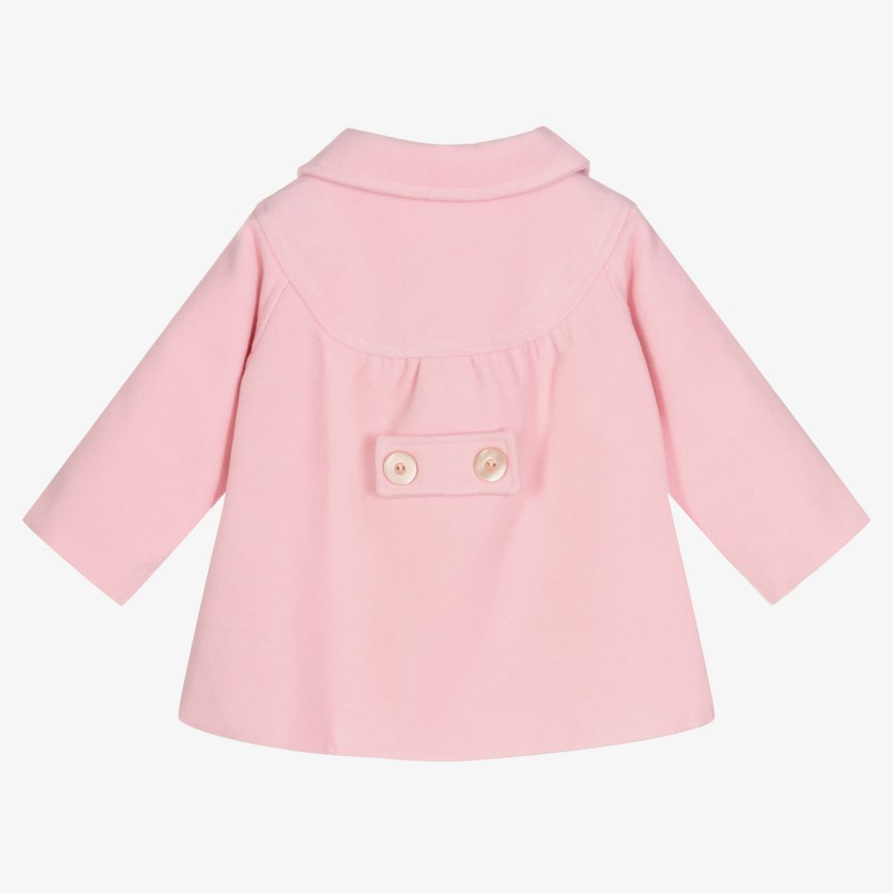 Dr. Kid-Baby Girls Pink Felted Coat | Childrensalon Outlet