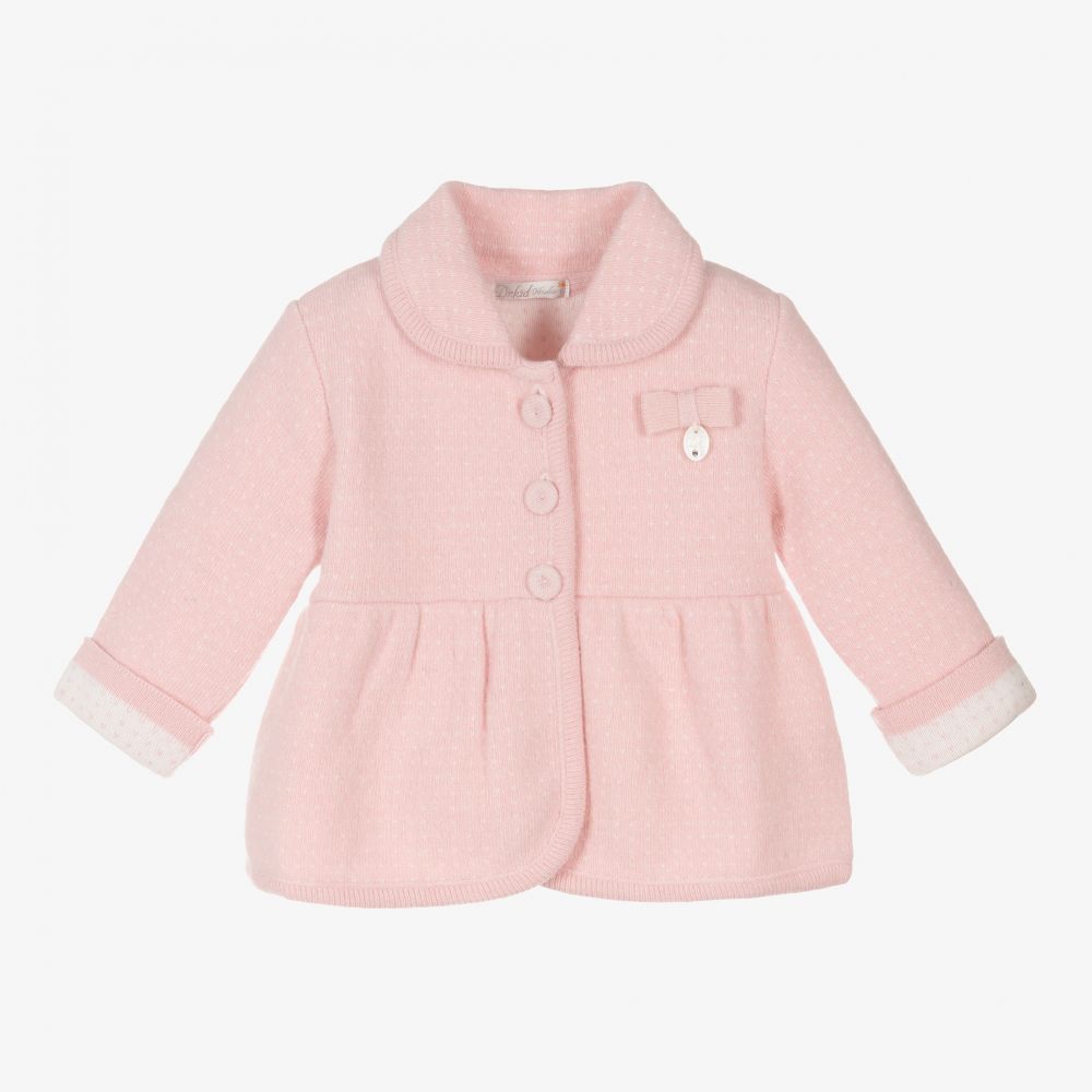 Dr. Kid - Baby Girls Pink Knitted Jacket | Childrensalon