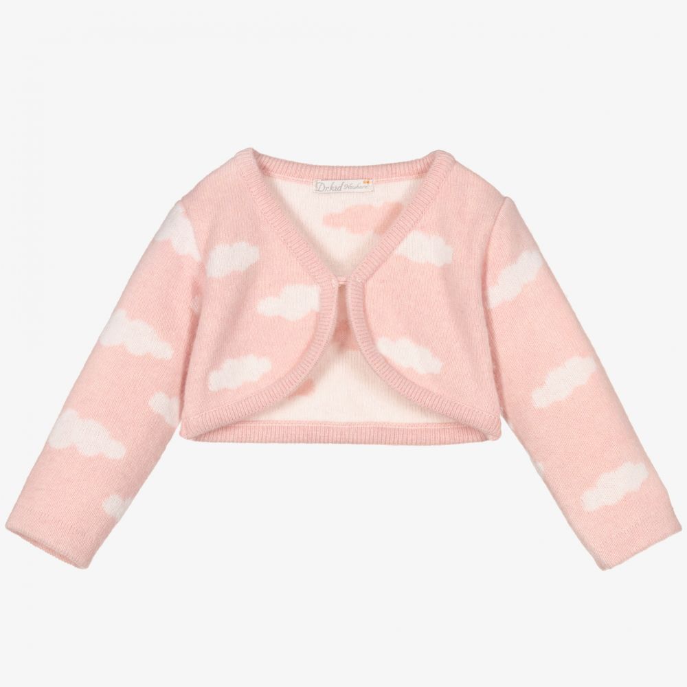 Dr. Kid - Baby Girls Pink Wool Cardigan | Childrensalon