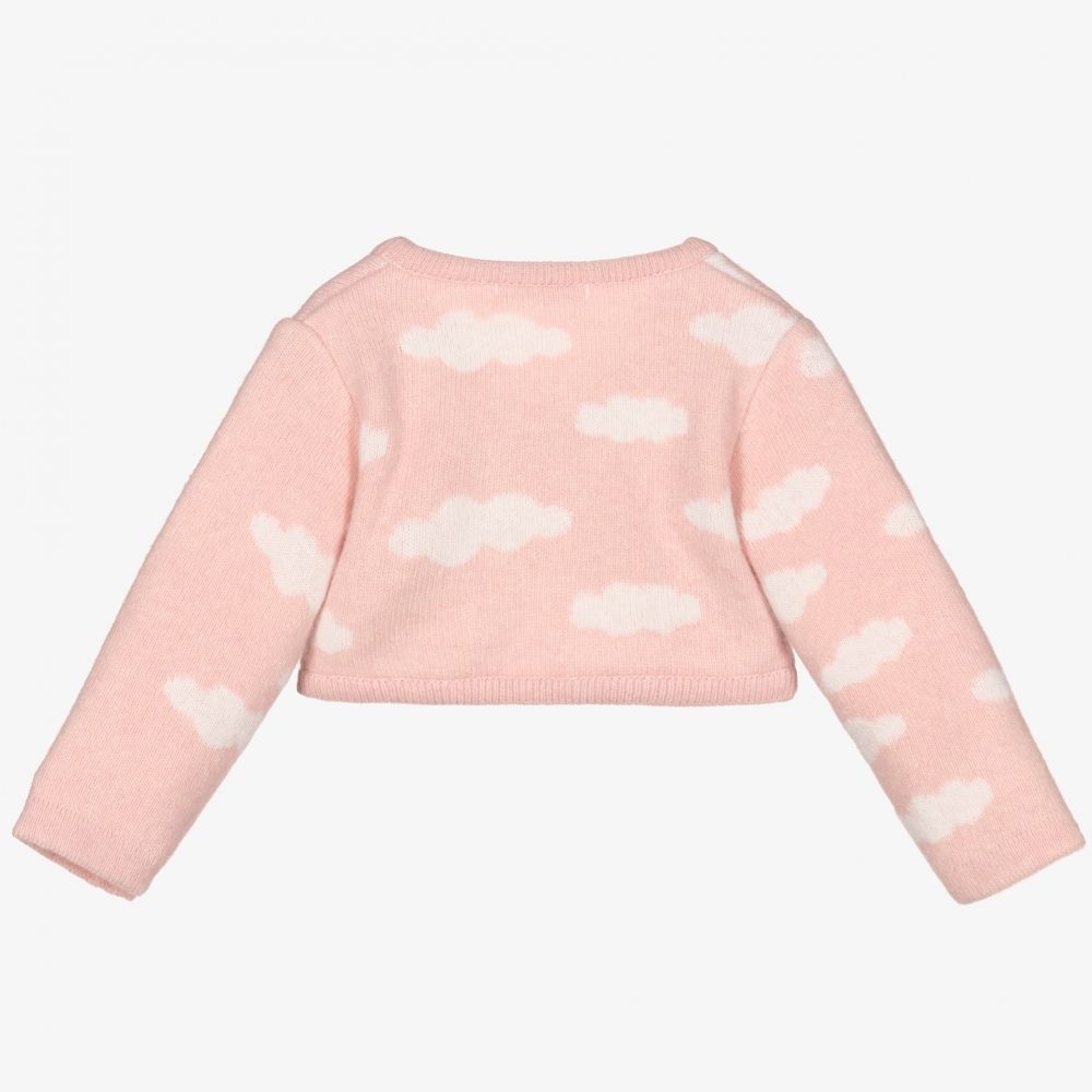 Dr. Kid-Baby Girls Pink Wool Cardigan | Childrensalon Outlet