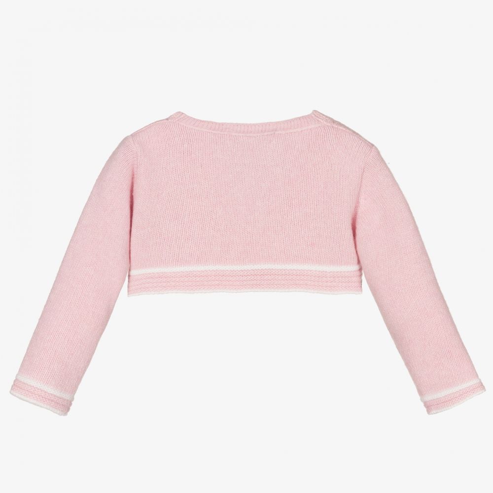 Dr. Kid Baby Girls Pink Wool Cardigan Childrensalon Outlet