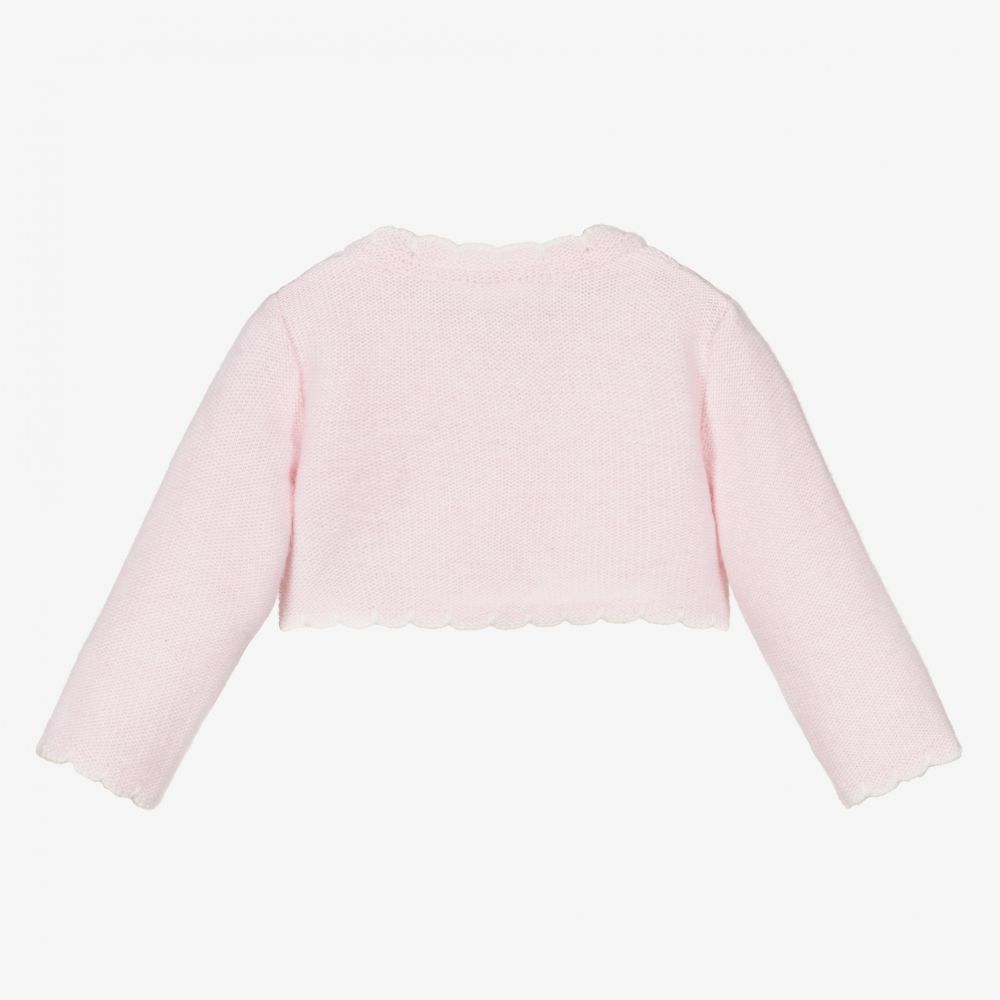 Dr. Kid-Baby Girls Pink Wool Cardigan | Childrensalon Outlet