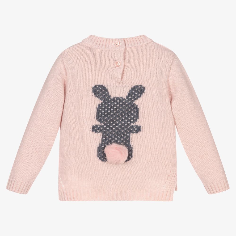 Dr. Kid-Baby Girls Pink Wool Jumper | Childrensalon Outlet