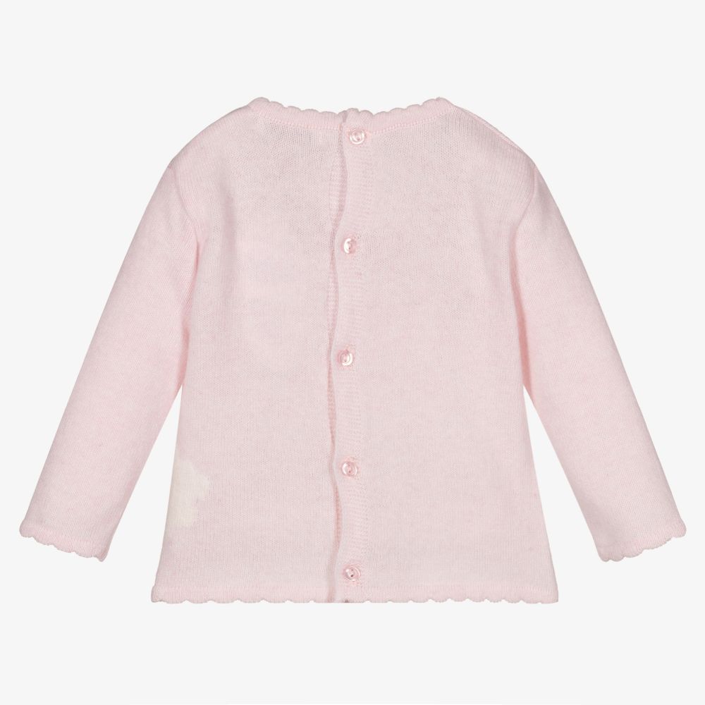 Dr. Kid-Baby Girls Pink Wool Sweater | Childrensalon Outlet
