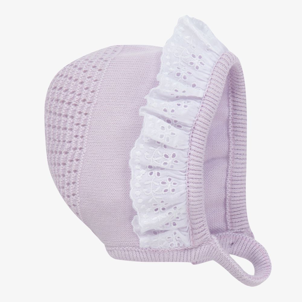 Dr. Kid-Фиолетовый вязаный чепец для малышек | Childrensalon Outlet