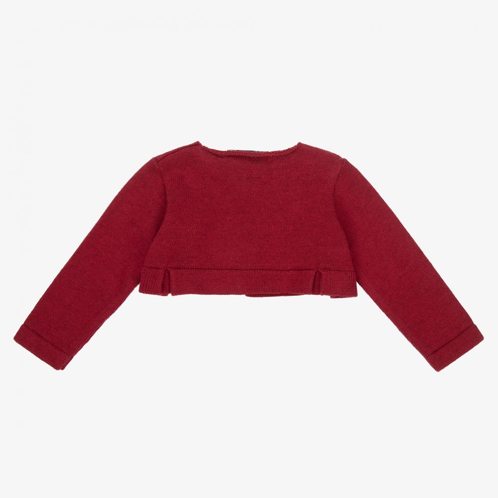 Dr. Kid-Baby Girls Red Cotton Cardigan | Childrensalon Outlet