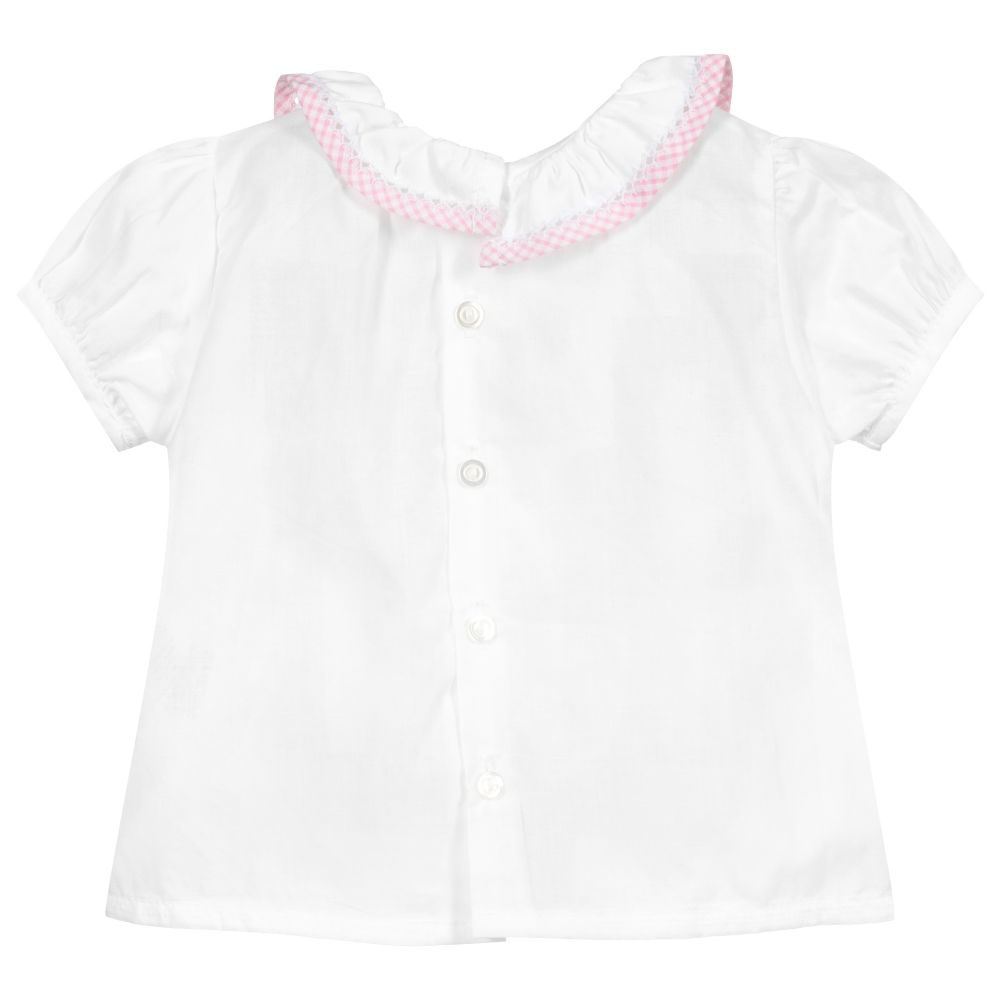 Dr. Kid Baby Girls White Cotton Blouse Childrensalon Outlet