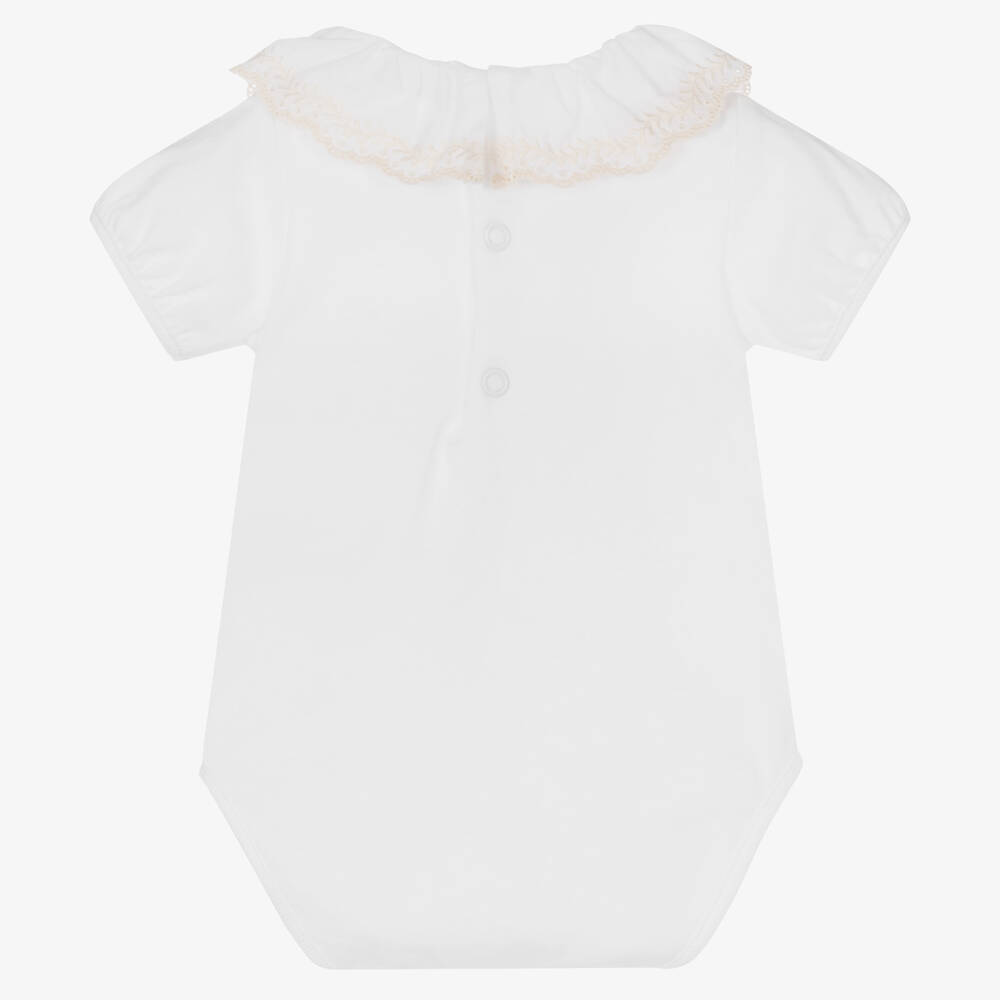 Dr. Kid-Белое хлопковое боди для девочек | Childrensalon Outlet