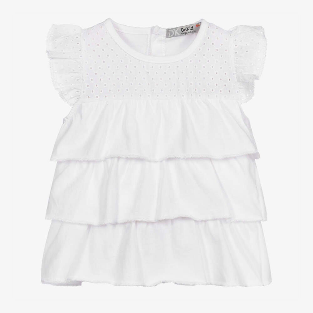 Dr. Kid-Baby Girls White Top | Childrensalon Outlet