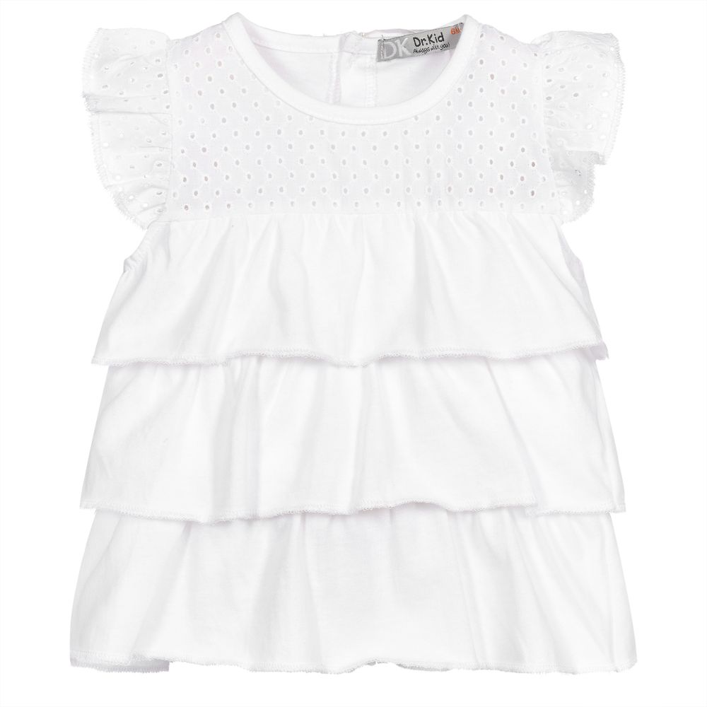 Dr. Kid - Baby Girls White Top | Childrensalon