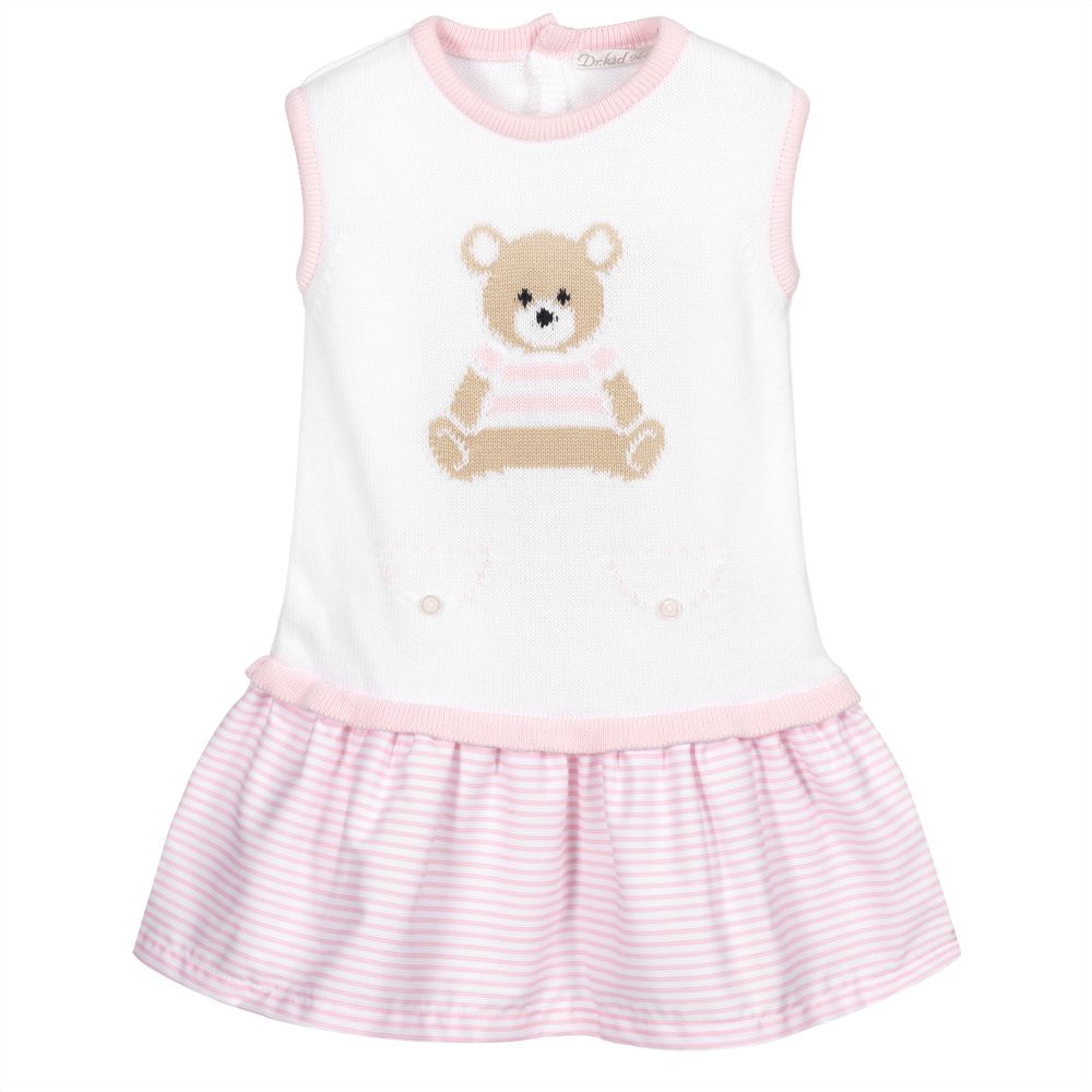 Dr. Kid - Baby White & Pink Dress Set | Childrensalon