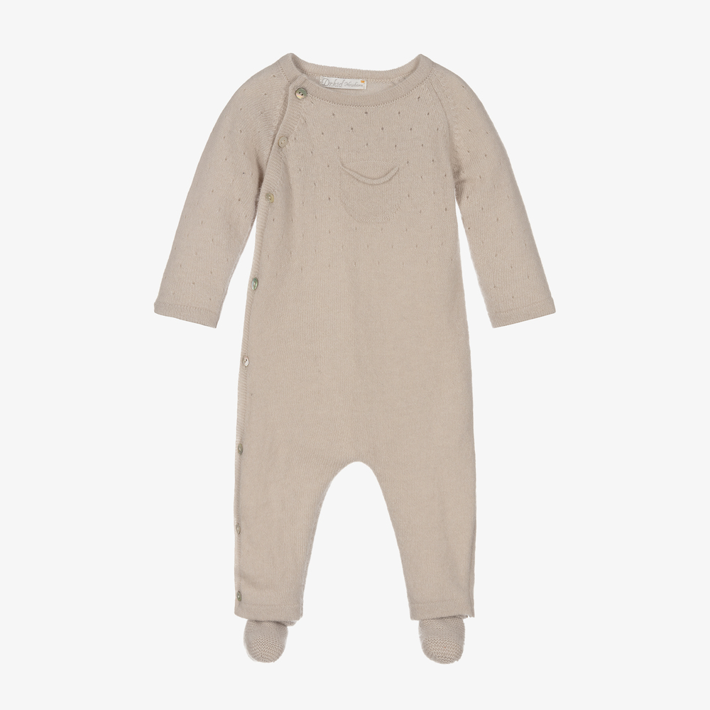 Dr. Kid - Ensemble grenouillère chaussons beige | Childrensalon