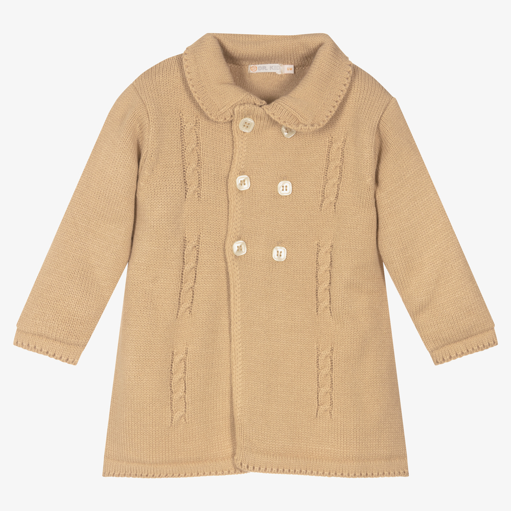 Dr. Kid - Beige Knitted Cardigan | Childrensalon