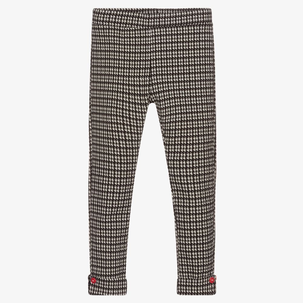 Dr. Kid - Black Houndstooth Leggings | Childrensalon