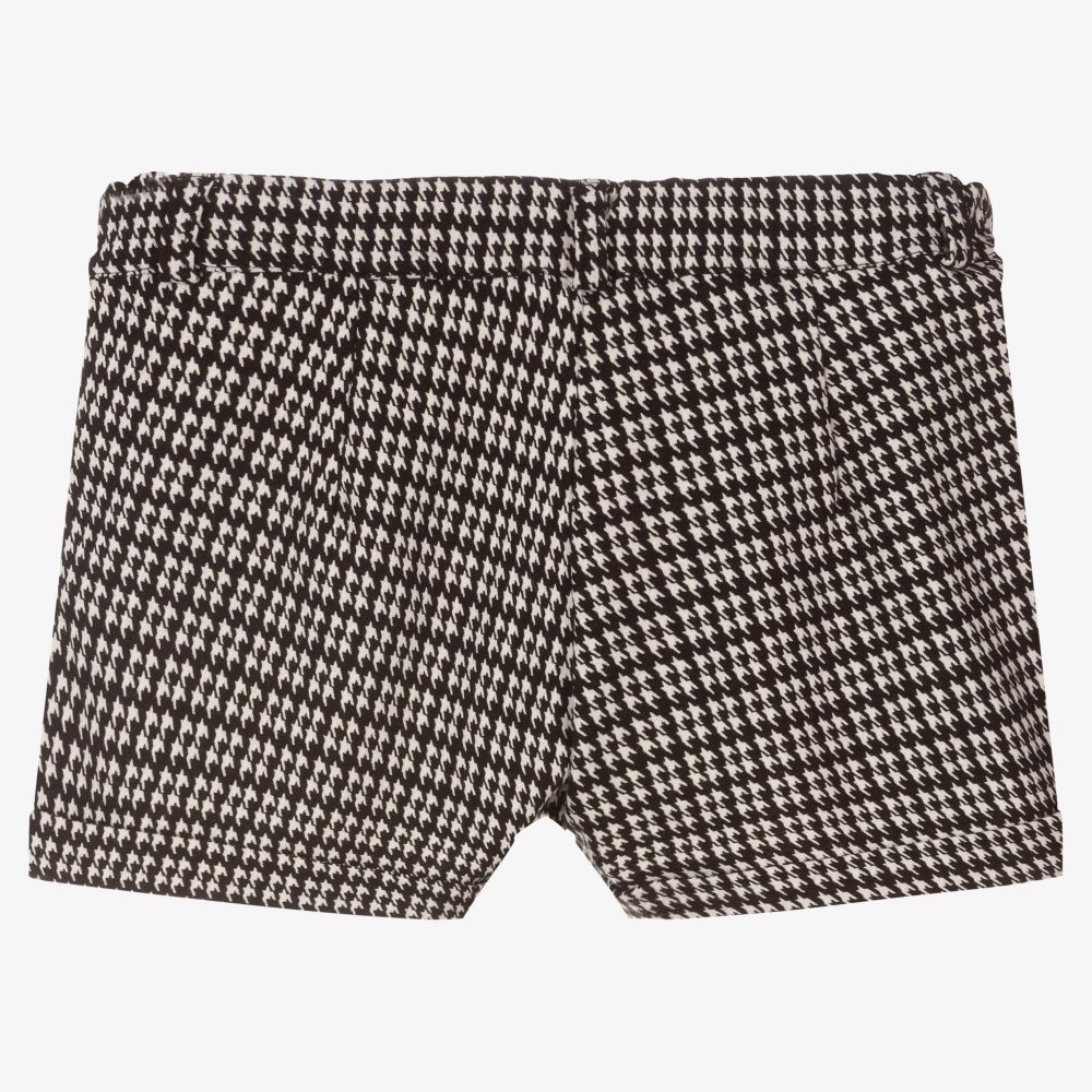 Dr. Kid-Black & White Houndtooth Shorts | Childrensalon Outlet