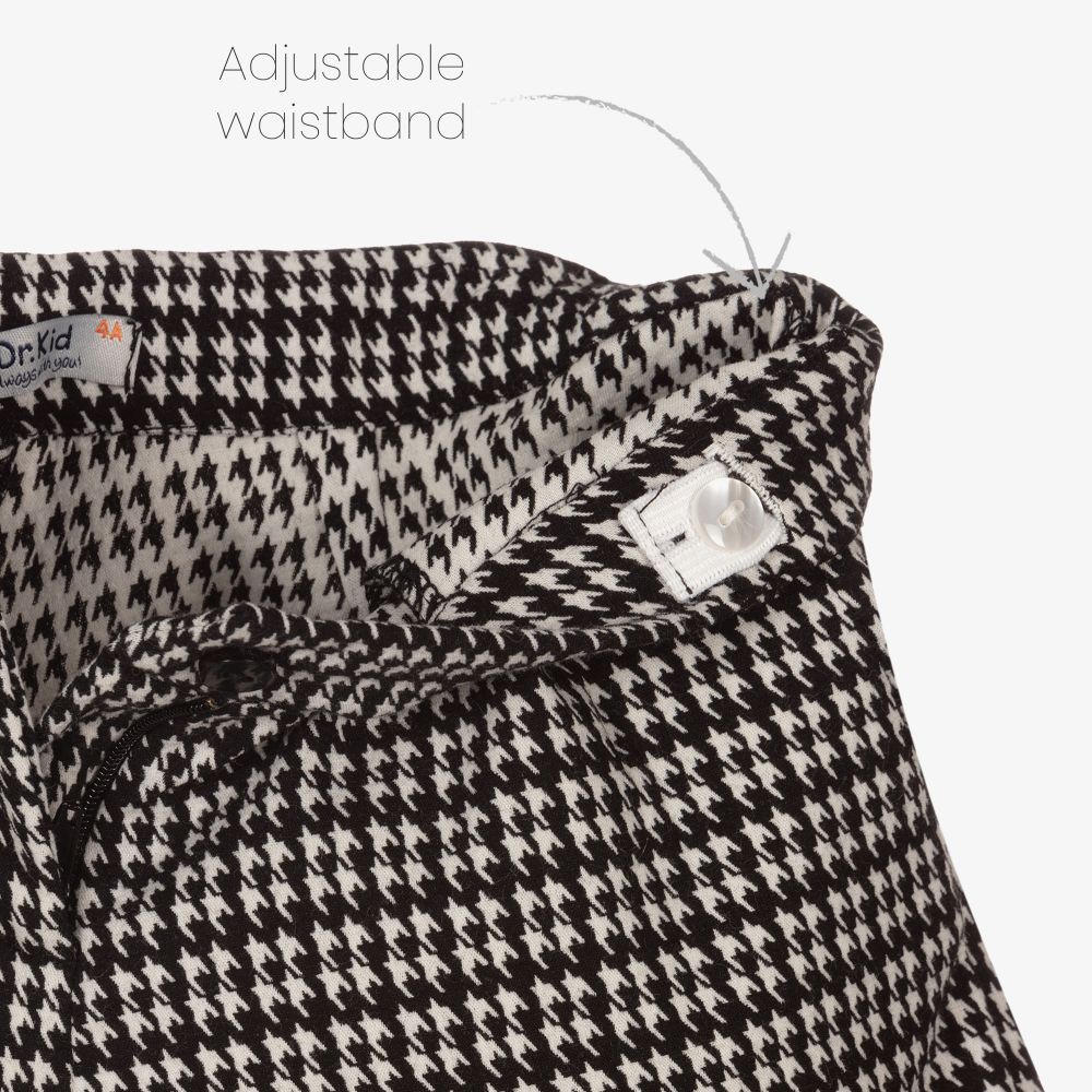 Dr. Kid-Black & White Houndtooth Shorts | Childrensalon Outlet