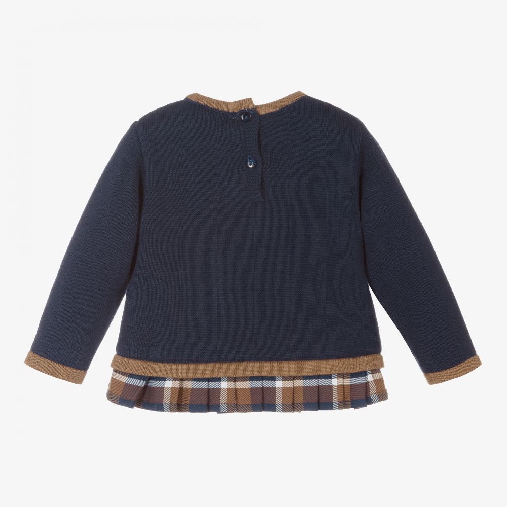 Dr. Kid-Blue & Brown Knitted Sweater | Childrensalon Outlet