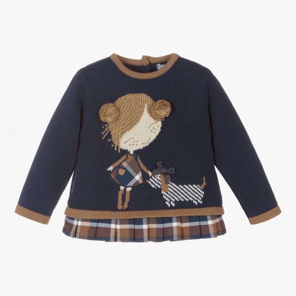 Dr. Kid - Blue & Brown Knitted Sweater | Childrensalon