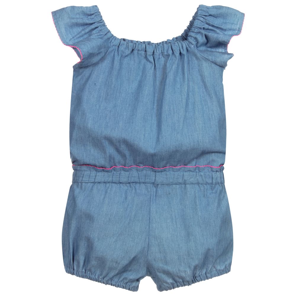 Dr. Kid-Blue Chambray Playsuit | Childrensalon Outlet