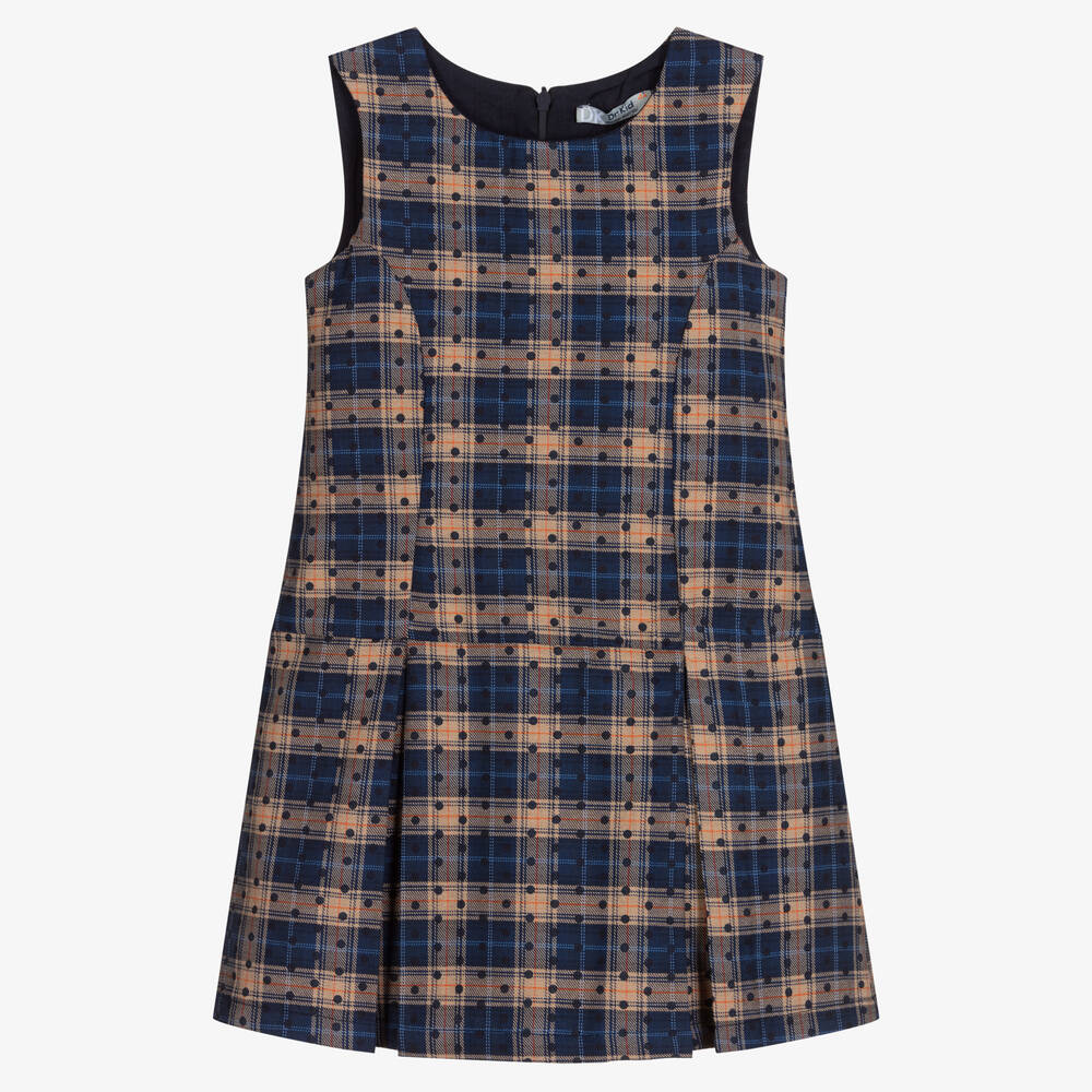 Dr. Kid - Blue Check Pinafore Dress | Childrensalon