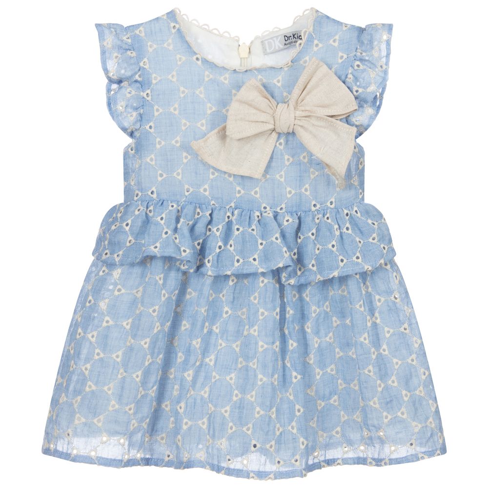 Dr. Kid - Blue Cotton Dress | Childrensalon