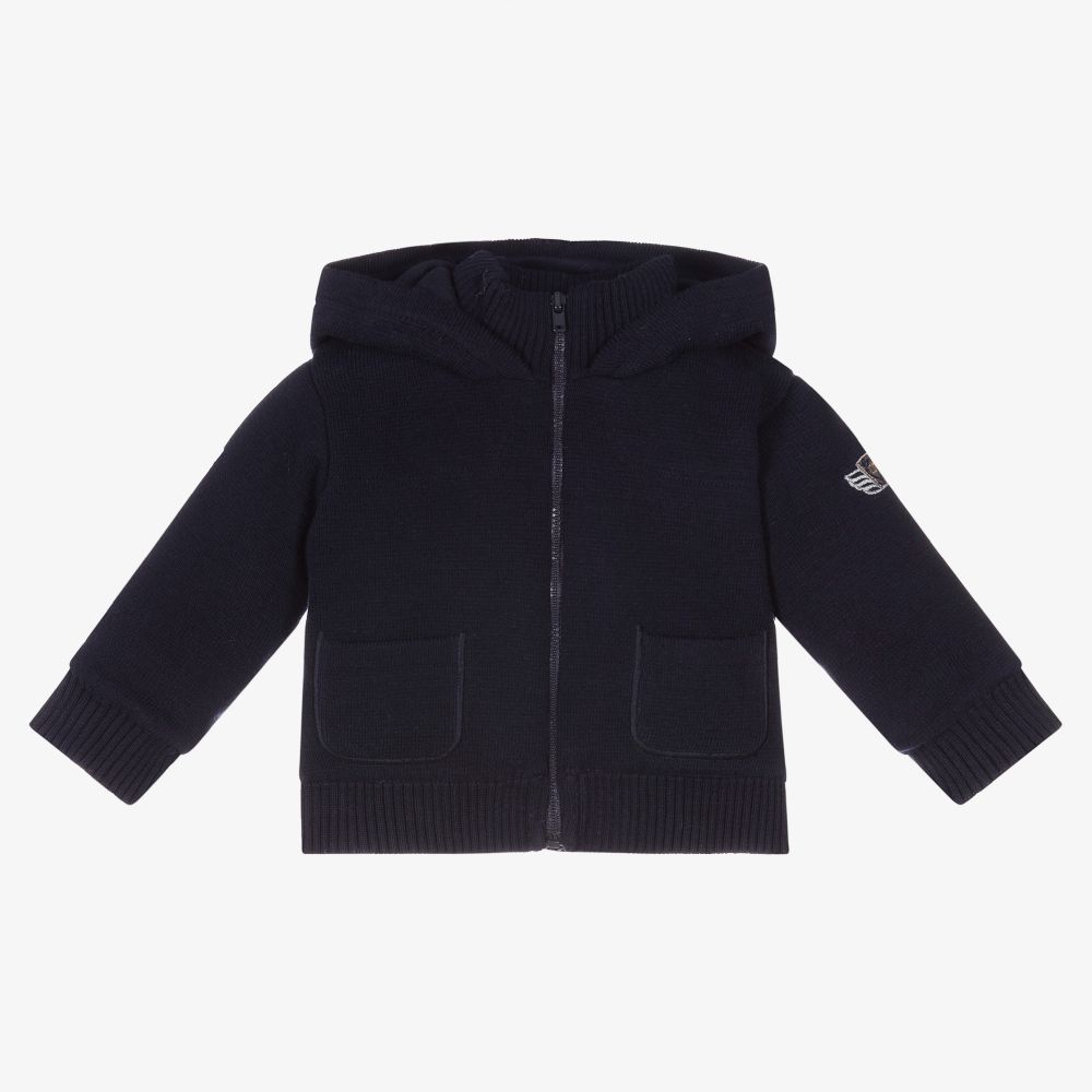 Dr. Kid-Blue Cotton Knitted Jacket | Childrensalon Outlet