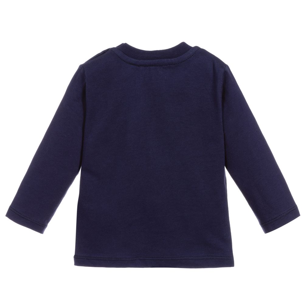 Dr. Kid-Синий хлопковый топ с динозаврами | Childrensalon Outlet