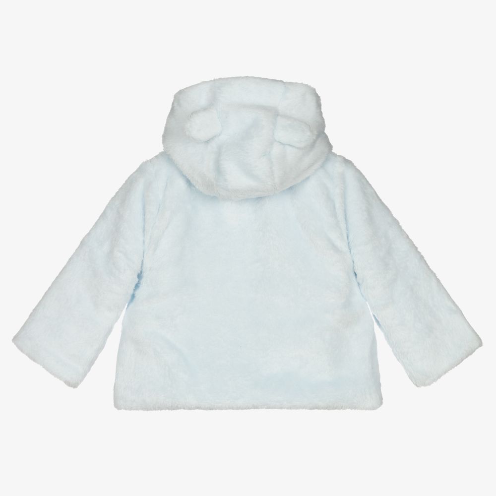 دكتور كيد-Blue Faux Fur Baby Jacket | Childrensalon Outlet
