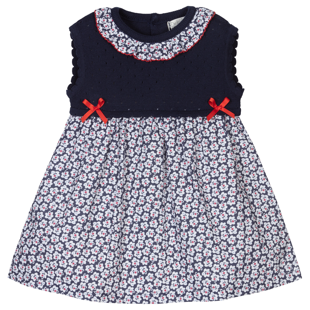 Dr. Kid - Blue Floral Baby Dress Set | Childrensalon