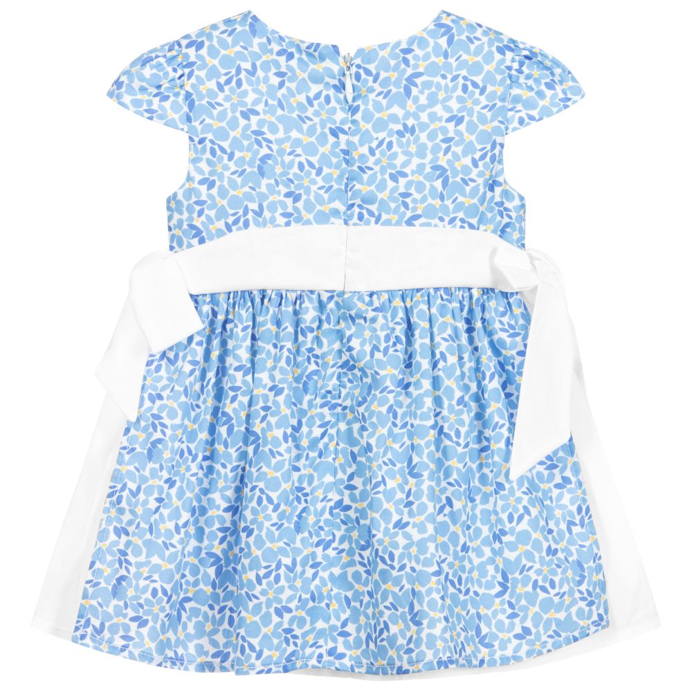 Dr. Kid-Blue Floral Cotton Dress | Childrensalon Outlet