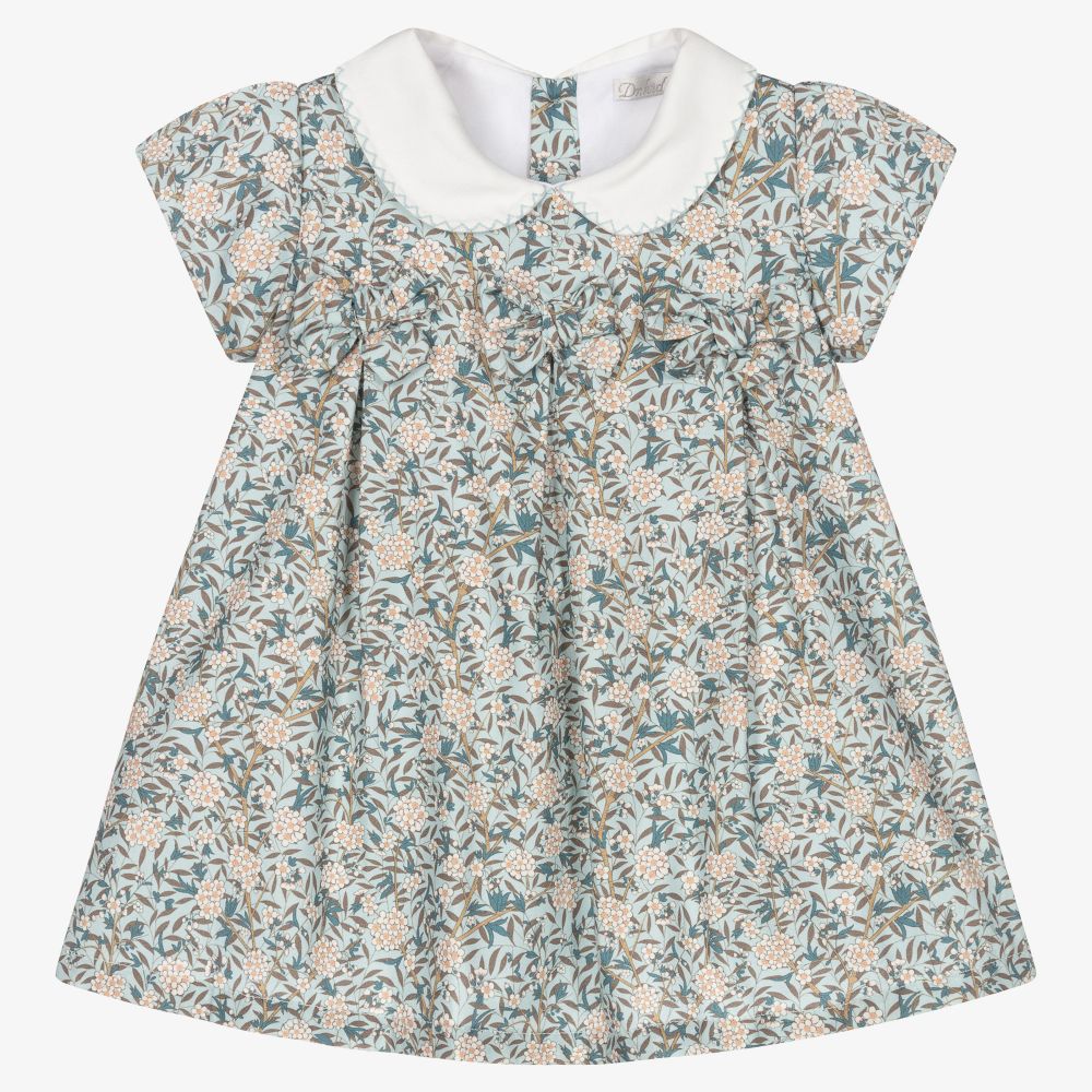 Dr. Kid - Blue Floral Cotton Dress | Childrensalon
