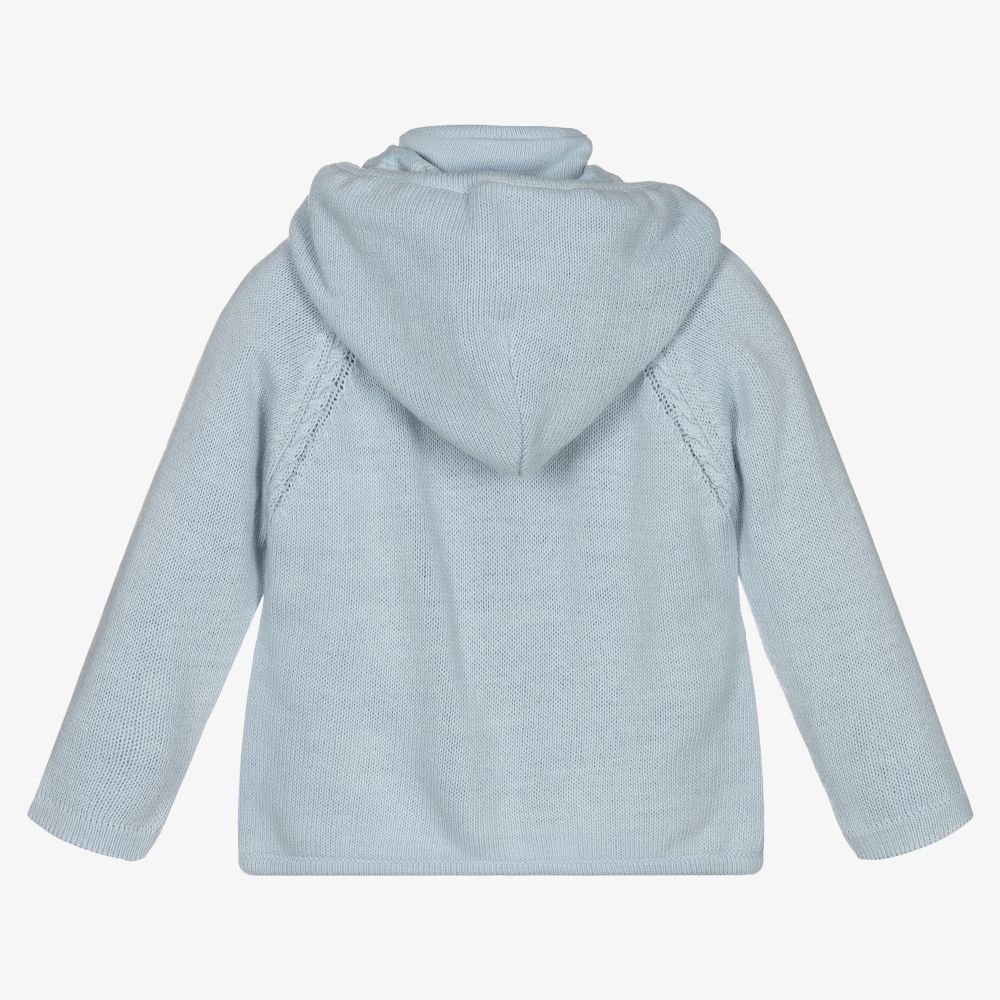 Dr. Kid-Blue Knitted Baby Cardigan | Childrensalon Outlet