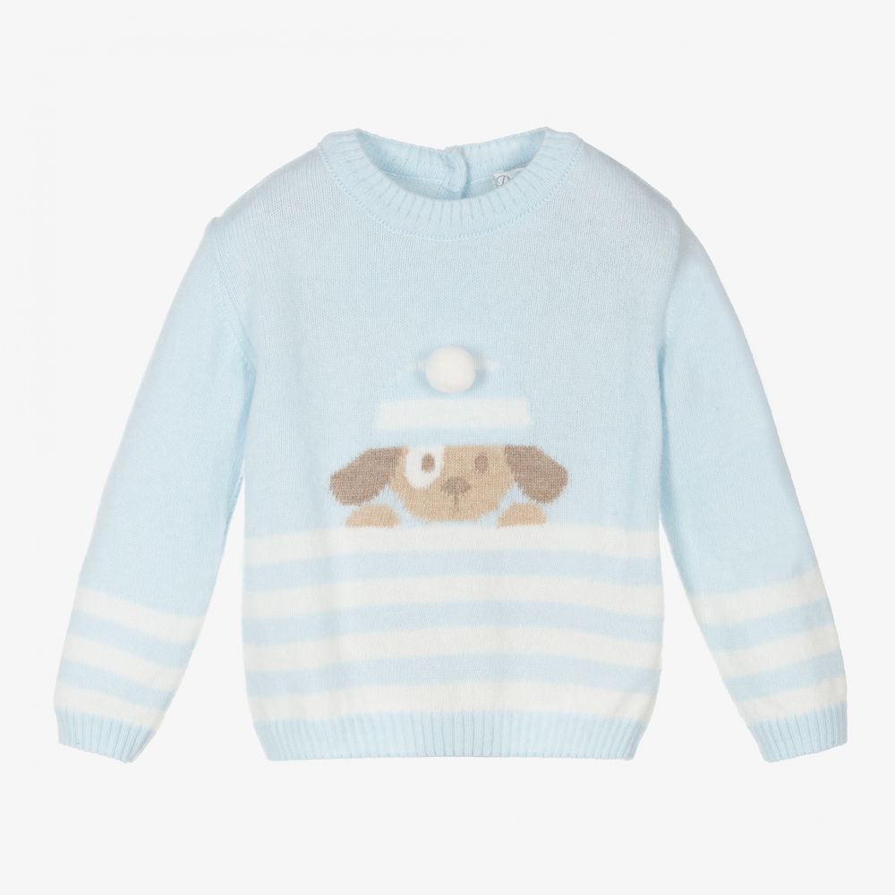 Dr. Kid - Blue Knitted Baby Sweater | Childrensalon