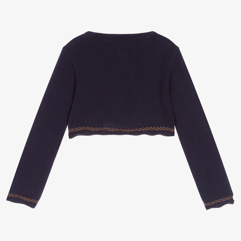 Dr. Kid-Blue Knitted Bolero Cardigan | Childrensalon Outlet